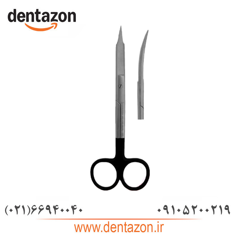 22-gh قیچی جراحی دسته مشکی کاریزما (سرصاف و سرکج) - Image 1