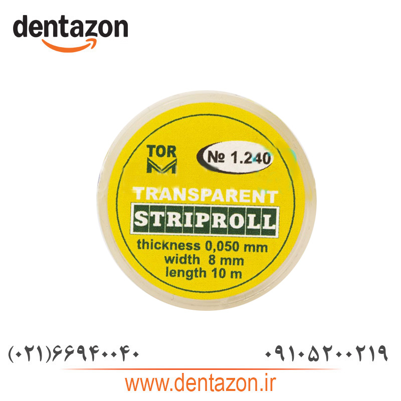 800-775 نوار شفاف رولی عرض Tor vm 8MM کد 1.240 - Image 1